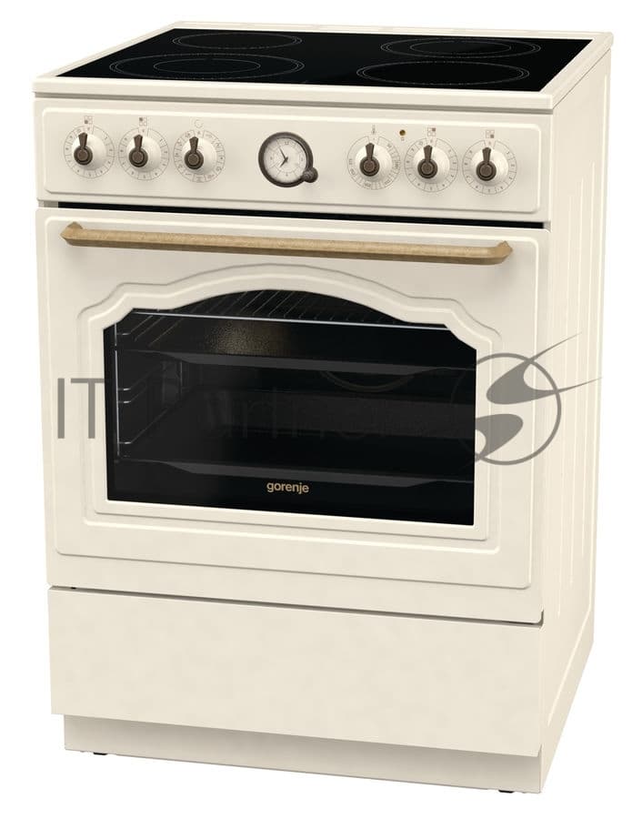 Плита Электрическая Gorenje GECS6B70CLI бежевый стеклокерамика (без крышки)