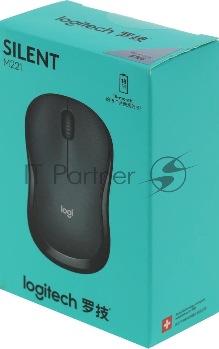 Мышка USB OPTICAL WRL M221 BLUE 910-006111 LOGITECH