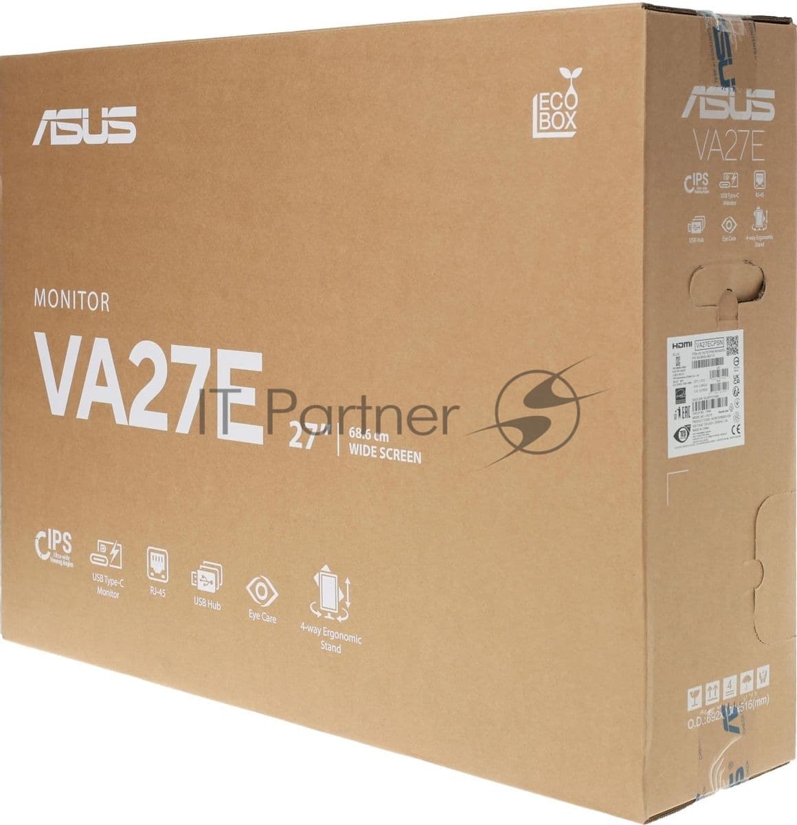 Монитор Asus 27" VA27ECPSN черный IPS LED 16:9 HDMI M/M матовая HAS Piv 300cd 178гр/178гр 1920x1080