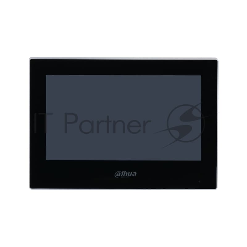 DAHUA DHI-VTH2621G-WP Видеодомофон IP 7 дюймовый с WiFi 2.4ГГц, черный, ёмкостной сенсорный экран, питание DC 12В/PoE