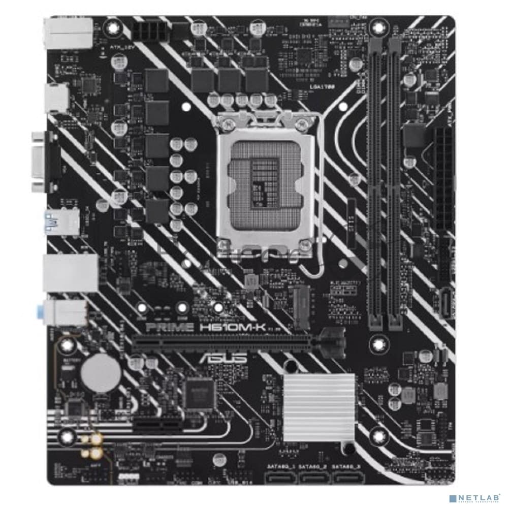 Материнская плата ASUS PRIME H610M-K LGA1700 mATX 2xDDR5 PCIEx16 PCIEx1 M.2 HDMI VGA GLAN