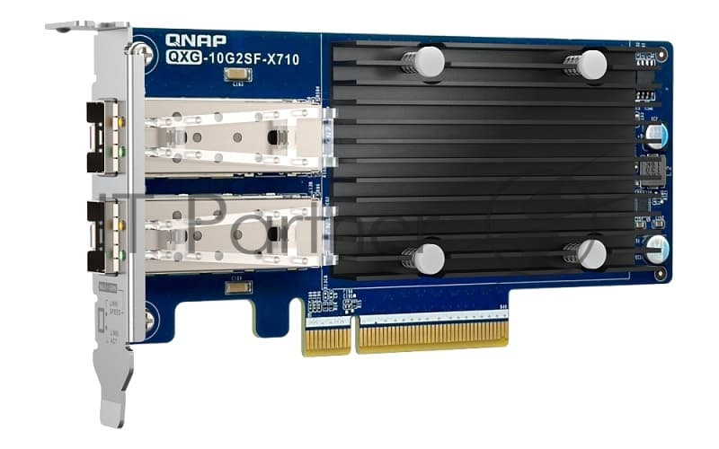 Сетевая карта/ QNAP QXG-10G2SF-X710 LAN Expansion Card, PCIe Gen3 x8, 2 x SFP+ ports (10Gbps/1Gbps)