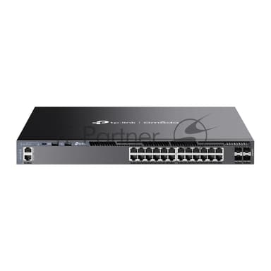 Коммутатор управляемый стекируемый 3 го уровня TP-Link SG6428X Omada с 24 гигабитными портами и 4 портами SFP+
