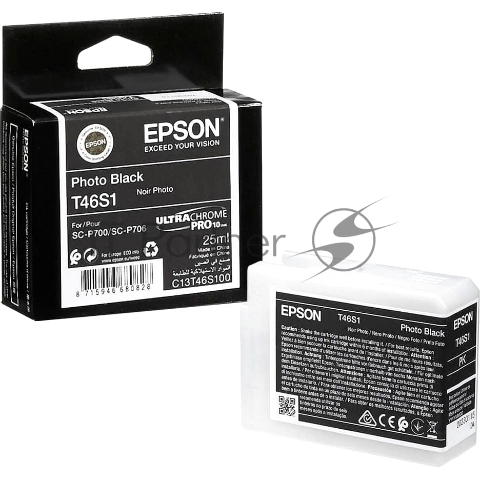 Картридж струйный черный фото Epson T46S1 для SC-P700