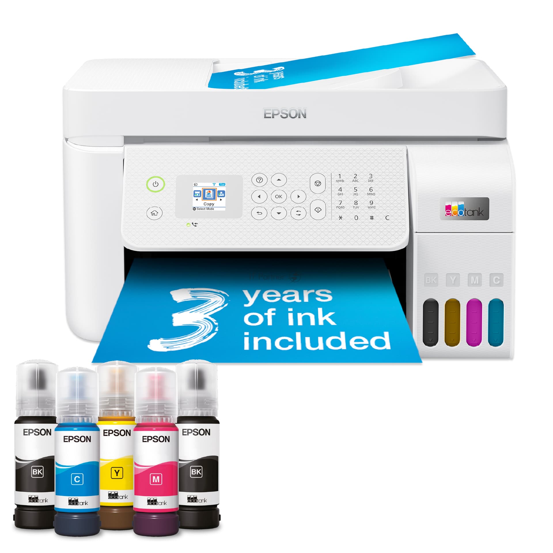 МФУ струйный Epson EcoTank L5296 (C11CJ65411) A4 WiFi белый