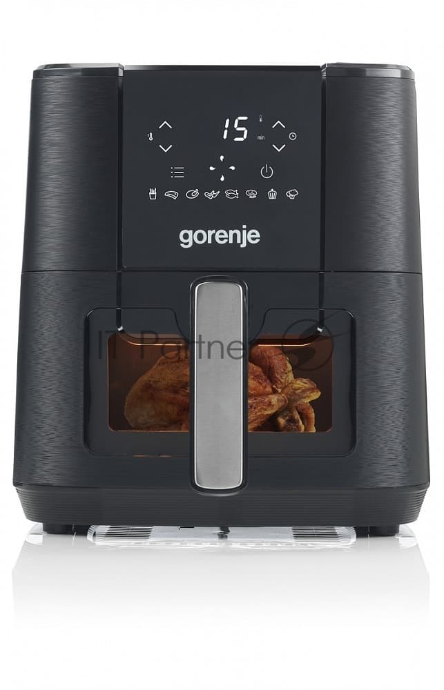 Аэрогриль Gorenje AF1350DWB черный, 1350 Вт, 5.4 л, сенсор, 8 программ