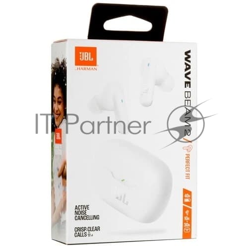 Наушники TWS JBL Wave Beam 2 белый, внутриканальные, Bluetooth