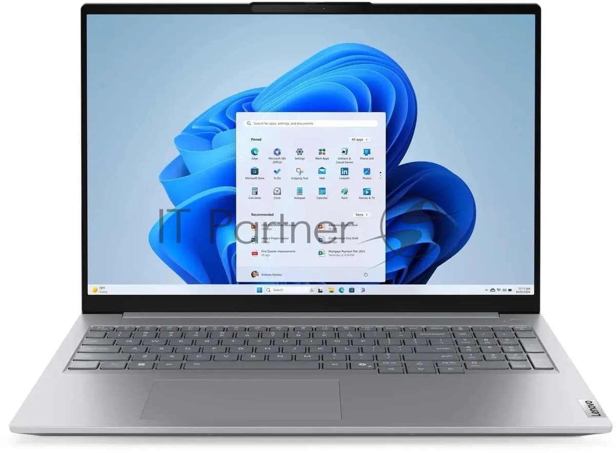 Ноутбук Lenovo Thinkbook 16 G8 IAL Core Ultra 5 225U 16Gb SSD 512Gb Intel Graphics 16" IPS WUXGA (1920x1200) без ОС grey WiFi BT Cam Bag (21SK0027GQ)