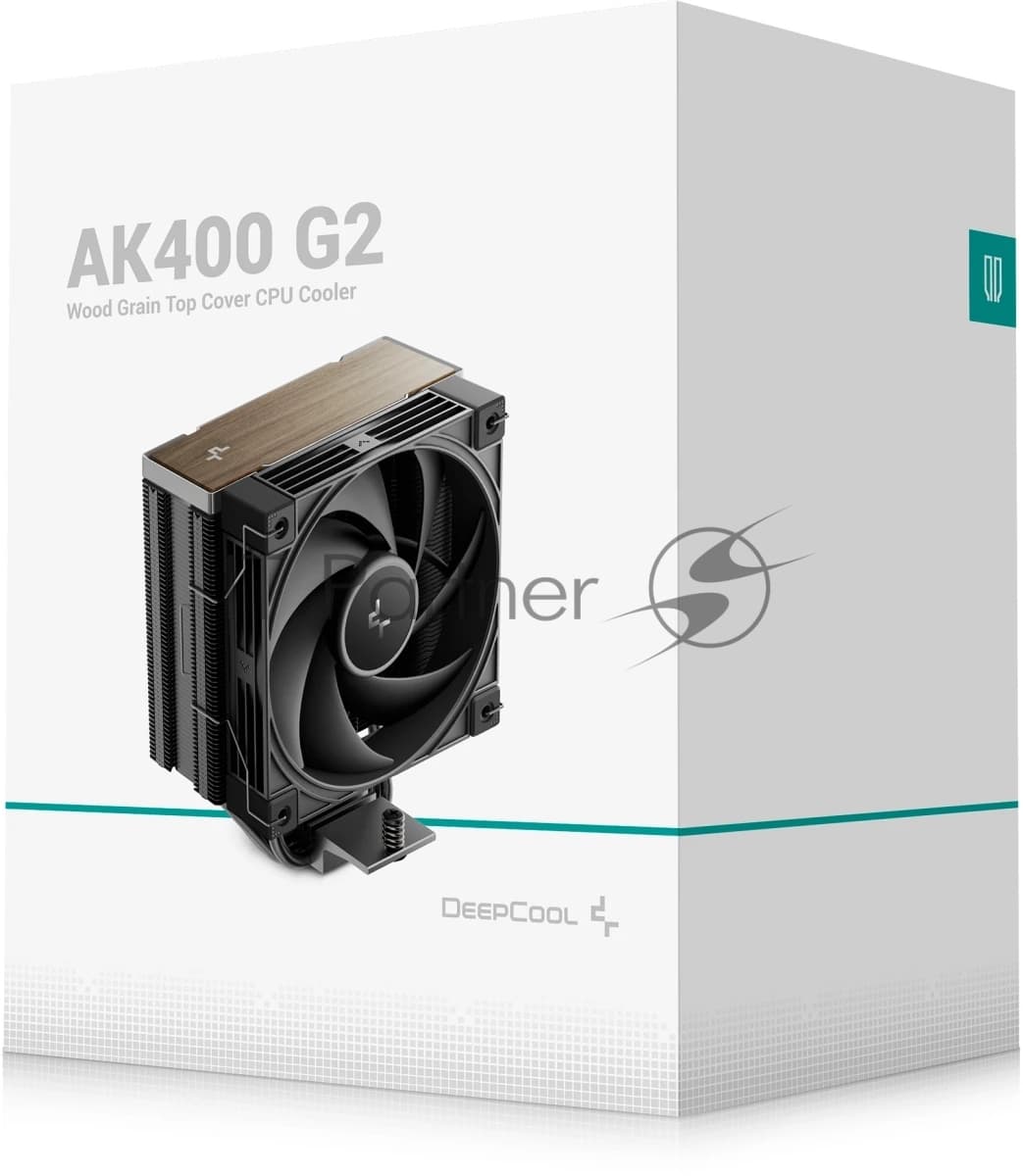 Кулер для процессора DEEPCOOL AK400 G2 LGA1851/1700/1200/115X/AM5/AM4 (12шт/кор, TDP 220W, PWM, Fan 120мм, 4 тепл. Трубки, Wood-grain top cover, черный) RET (R-AK400G2-BKNNMN-GJD)