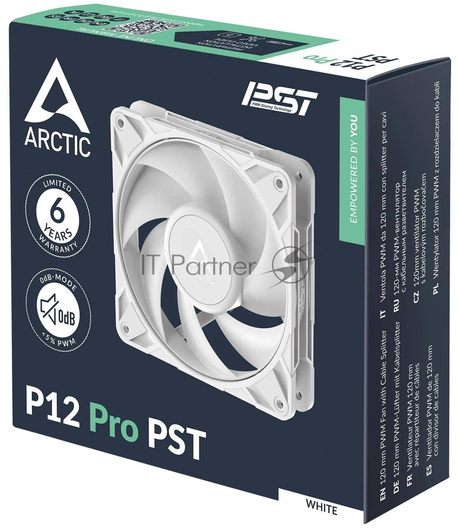 Вентилятор для корпуса Arctic Cooling ARCTIC P12 Pro PST белый - retail