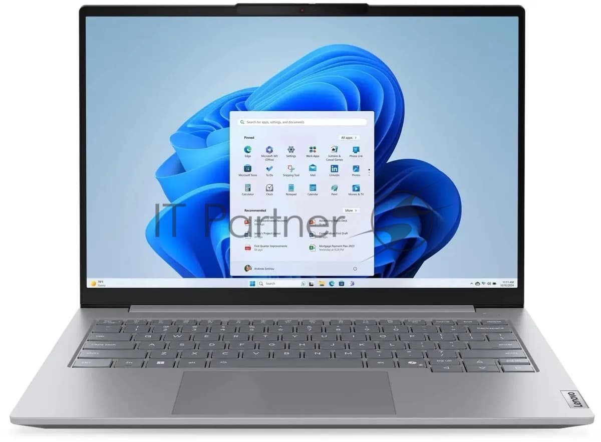 Ноутбук Lenovo Thinkbook 14 G8 IAL Core Ultra 7 255H 16Gb SSD512Gb Intel Arc 140T 14" IPS WUXGA (1920x1200) Windows 11 Pro grey WiFi BT Cam (21SJ005CGQ)