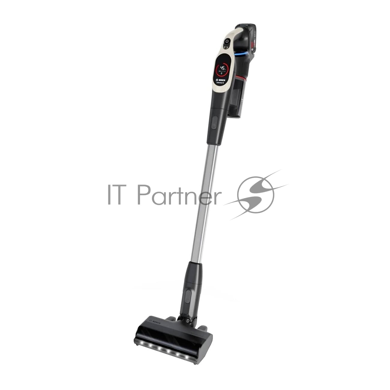 Пылесос вертикальный Bosch BCS931GAC серый, питание от аккумулятора, уборка сухая, пылесборник 0.4 л