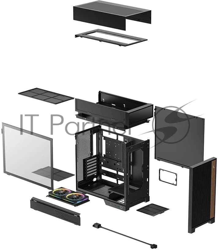 Корпус DeepCool CL660, Midi-Tower, чёрный, 2 x 120 мм