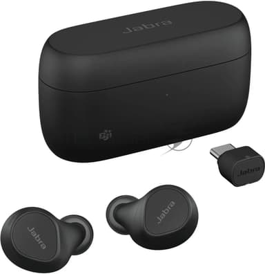 Наушники TWS Jabra Evolve2 Buds черный, внутриканальные, Bluetooth + USB-адаптер, активное шумоподавление, до 33 ч