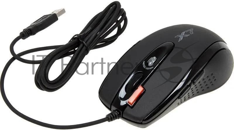 Мышь проводная A4Tech X-718BK черный, 3000 dpi, USB, кнопки - 7
