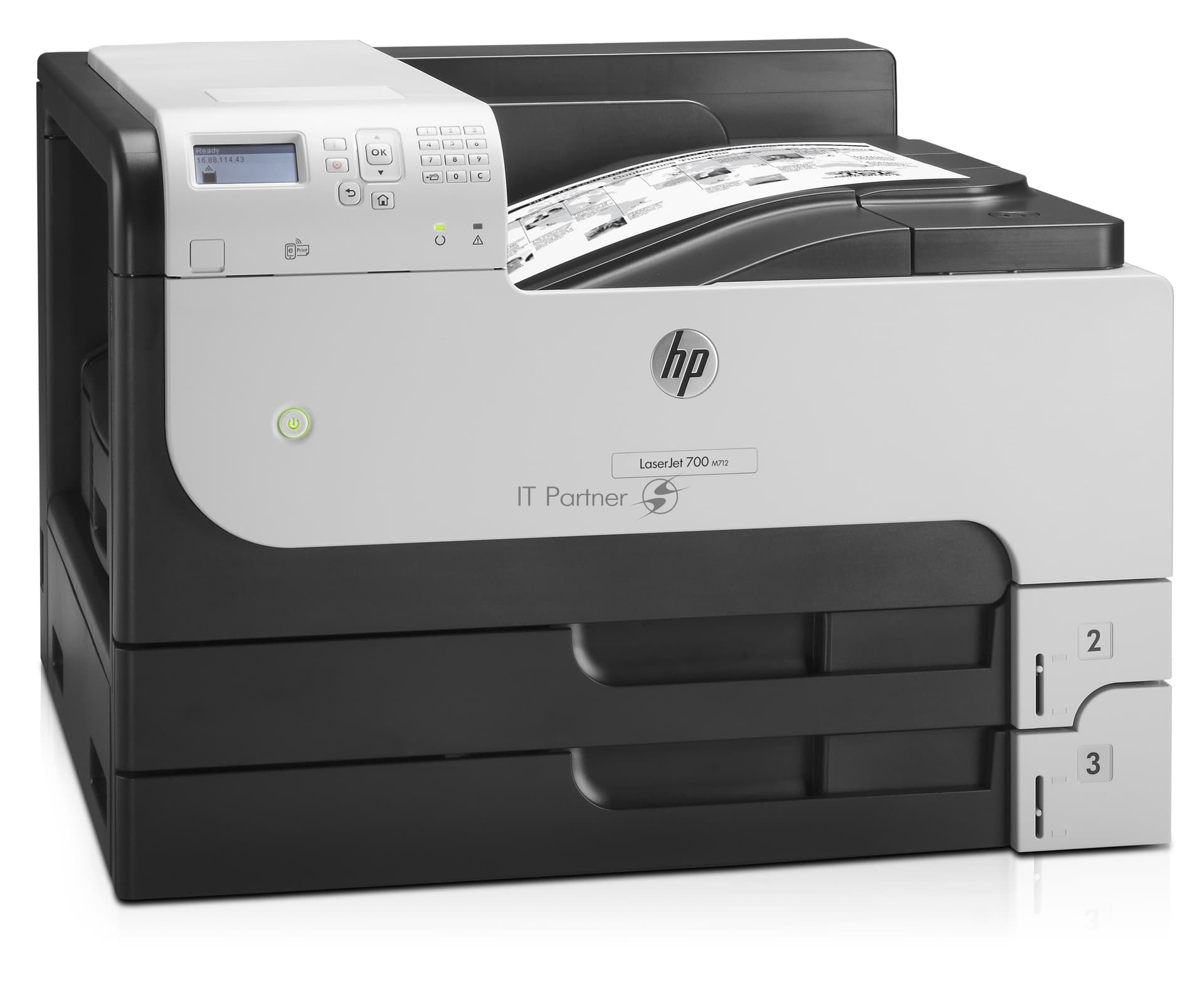 Принтер лазерный HP LaserJet Enterprise 700 M712dn (CF236A), A3, ч/б, печ. до 41 стр/мин. (А4) до 40 стр/мин. (А3), 1200 x 1200 dpi, USB, RJ-45, Air Print