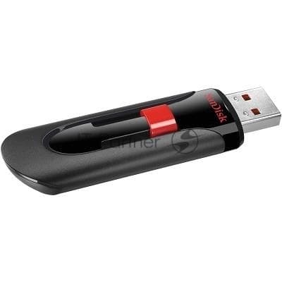 SanDisk USB Flash Drive Cruzer Glide 64GB USB 2.0 Black/Red SDCZ60-064G-B35