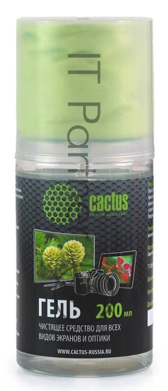 Чистящий набор (салфетки + гель) Cactus CS-S3004 для экранов и оптики 1шт 20x23см 200мл