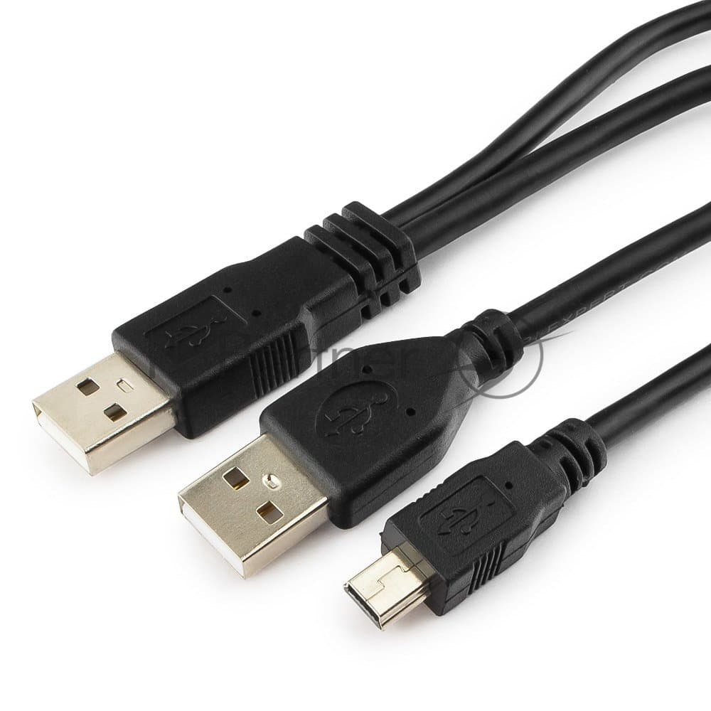 Gembird/Cablexpert CCP-USB22-AM5P-3 USB 2.0 Pro Кабель , 2xAM/miniBM 5P, 0.9м, экран, черный