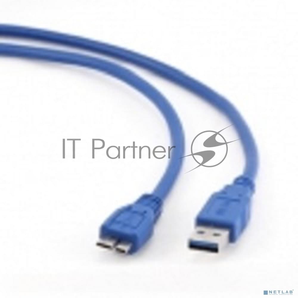 Gembird/Cablexpert CCP-mUSB3-AMBM-1 Кабель USB 3.0 Pro , AM/microBM 9P, 30см, экран, синий, пакет