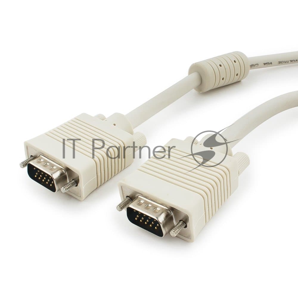 Кабель Gembird/Cablexpert VGA Premium 15M/15M, 3.0м, белый, тройной экран, феррит.кольца