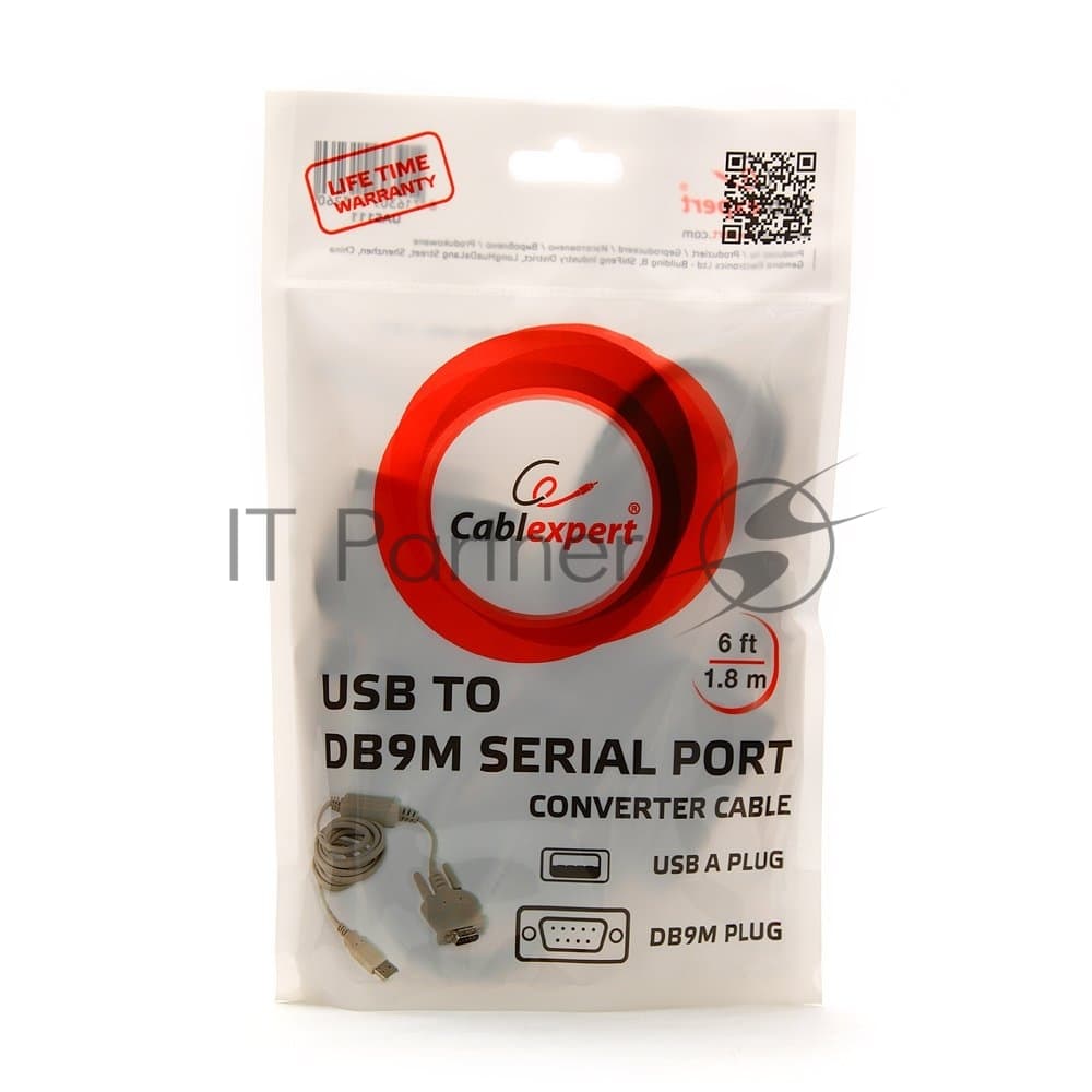 Переходник Cablexpert с USB на Com 1.8m