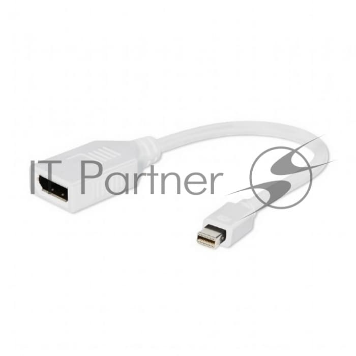 Gembird Переходник miniDisplayPort - DisplayPort, 20M/20F, длина 16см, белый (A-mDPM-DPF-001-W)