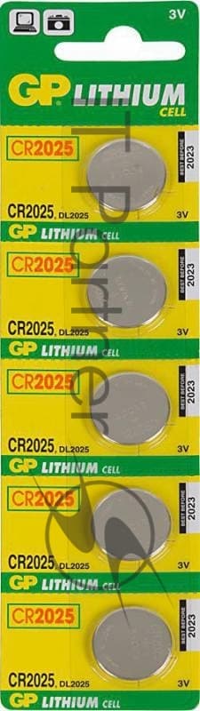 Батарея GP Lithium CR2025 (5шт)