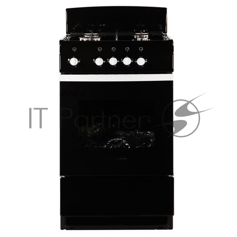 Плита газовая De Luxe 5040.38Г (Щ) черный, конфорок 4 шт, духовка 43 л, 50 см x 85 см x 50 см