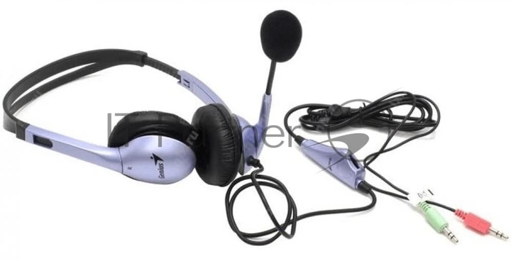 Гарнитура Genius HS-04S Two jack фиолетовый, проводная, 3.5 мм