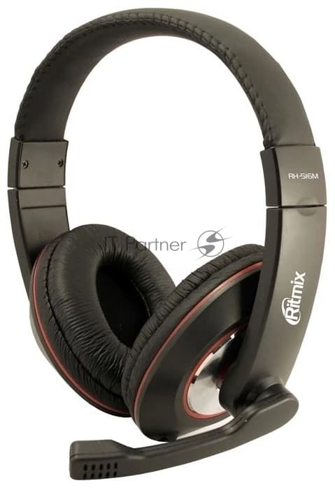 Гарнитура Ritmix RH-516M чёрный, проводная, 3.5 мм