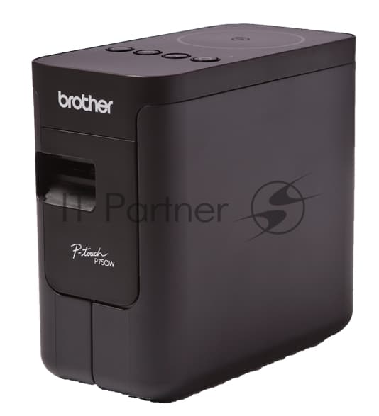 Принтер для наклеек Brother P-Touch PT-P750W (ленты TZe, HSe 3,5/6/9/12/18/24 мм, 30 мм/с, 180х360т/д, автообрез. с полуобрезкой, печать ШК, USB2.0, WiFi, NFC, Wi-Fi Direct, БП, USB-кабель, ПО, лента 24мм/4м, замена PT-2430PC)