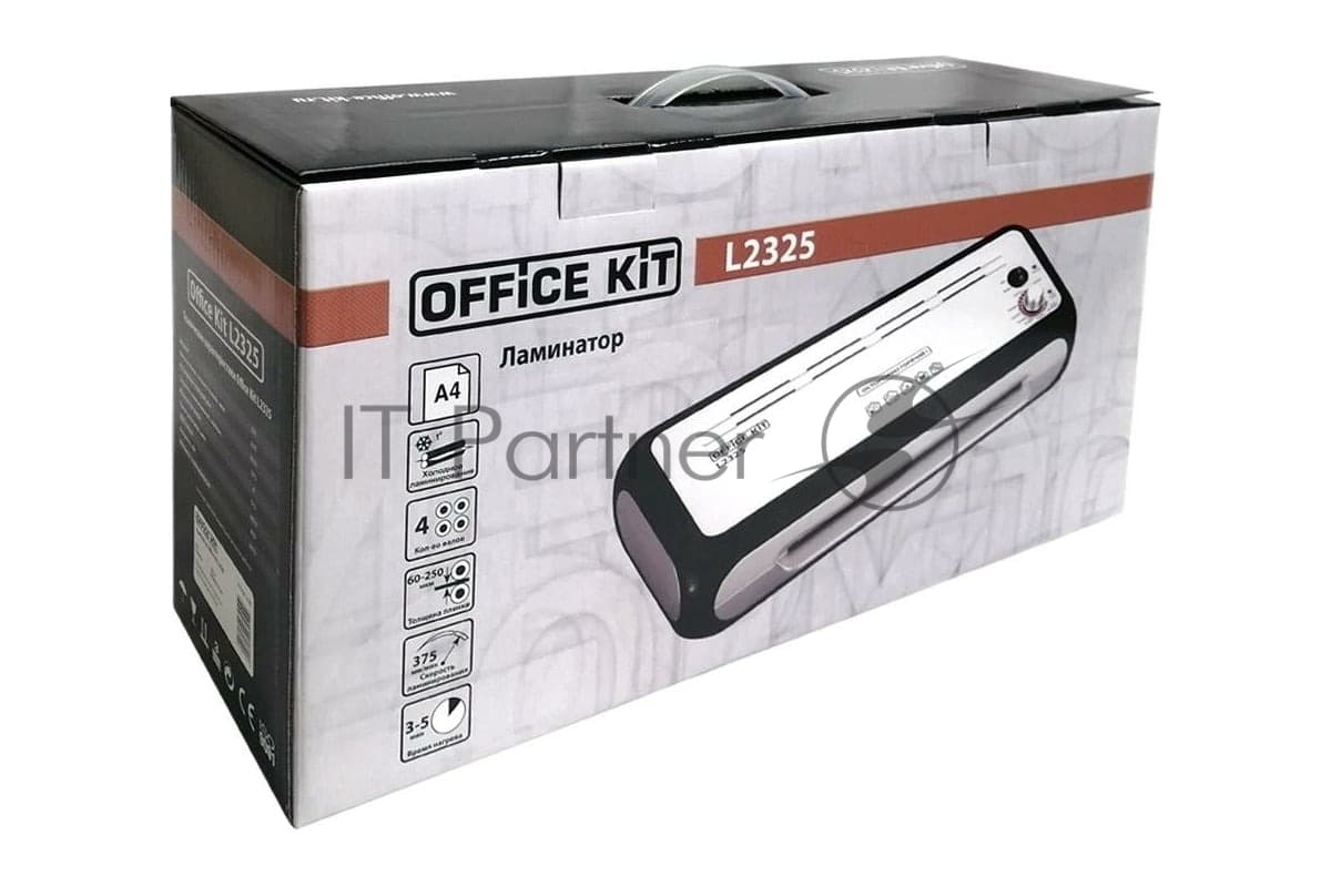 Ламинатор Office Kit L2325 A4 (60-250мкм) 37.5см/мин (4вал.) хол.лам. лам.фото