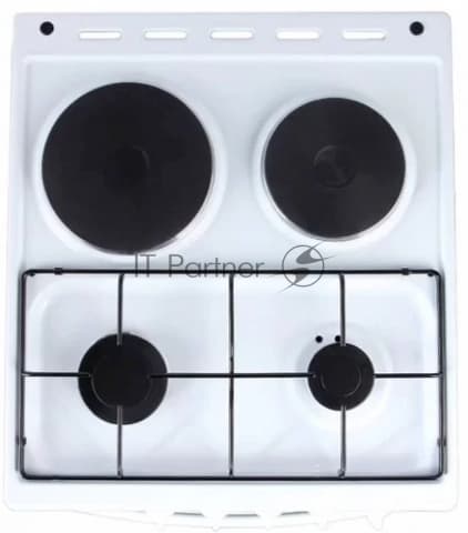 Плита комбинированная Flama RK 2211 белый, конфорок 4 шт, духовка 50 л, 50 см x 85 см x 60 см