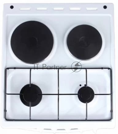 Плита комбинированная Flama RK 2211 белый, конфорок 4 шт, духовка 50 л, 50 см x 85 см x 60 см
