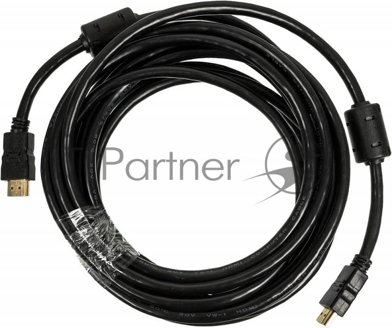 Кабель аудио-видео Ningbo HDMI-5M-MG HDMI (m)/HDMI (m) 5м. феррит.кольца позолоченные контакты черный