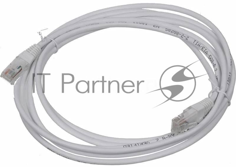 Патч-корд Lanmaster TWT-45-45-3.0-WH UTP RJ-45 вил.-вилка RJ-45 кат.5E 3м белый ПВХ (уп.:1шт)
