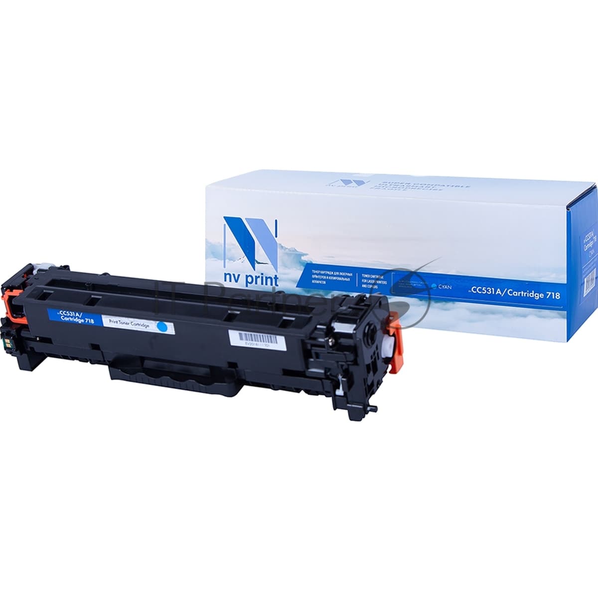 Картридж лазерный NVPrint совместимый HP CC531A/Canon718 Cyan для LJ Color CP2025/Canon i-SENSYSLBP-7200C(2800k)