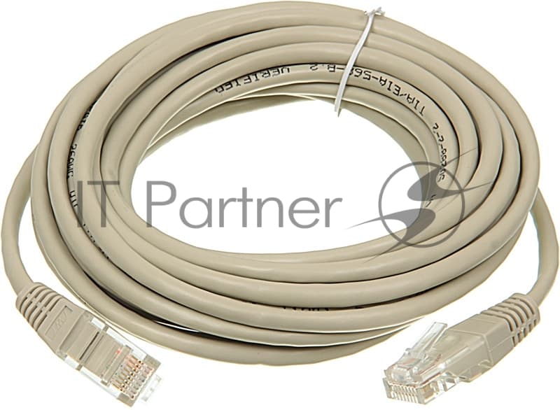 Патч-корд Lanmaster TWT-45-45-5.0-GY UTP RJ-45 вил.-вилка RJ-45 кат.5E 5м серый ПВХ (уп.:1шт)