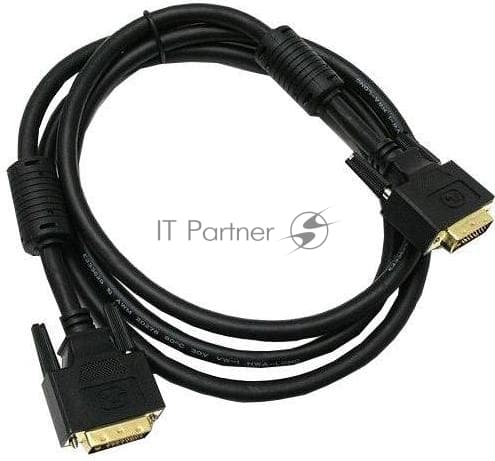 Кабель видео Buro DVI-D(m)/DVI-D(m) 1.8м. феррит.кольца позолоченные контакты черный (DVI-D)