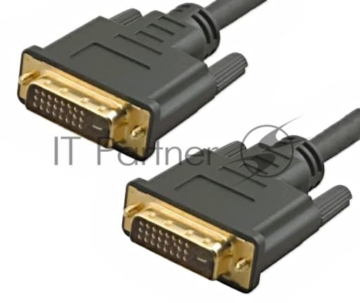 Кабель 5bites APC-096-020 DVI M/DVI M (24+1) double link, зол.разъемы, ферр.кольца, 2м.