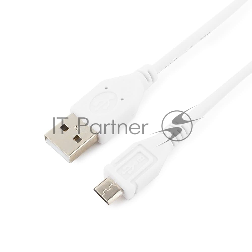 Кабель USB2.0 Pro Cablexpert CCP-mUSB2-AMBM-W-1M, AM/microBM 5P, 1м, экран, белый, пакет