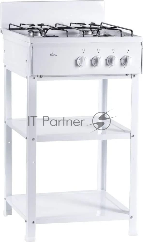Плита газовая Flama AVG 1402 W белый,щиток, конфорок 4 шт, духовка 50 л, 50 см x 85 см x 58 см