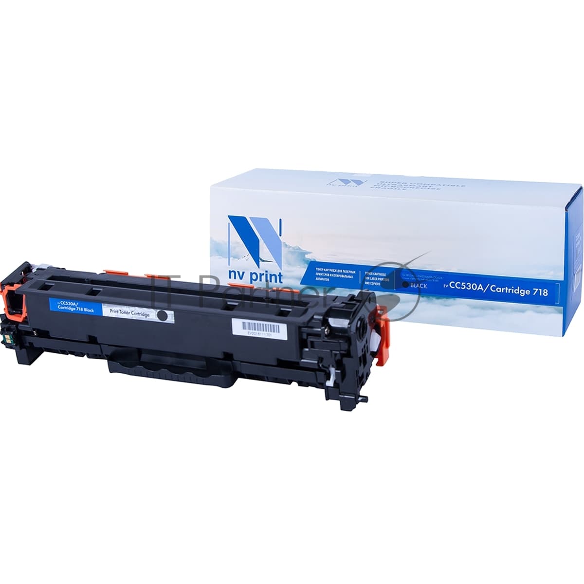 Картридж лазерный NVPrint совместимый HP CC530A/Canon 718 черный для LJ Color CP2025/Canon i-SENSYSLBP-7200C(3500k)