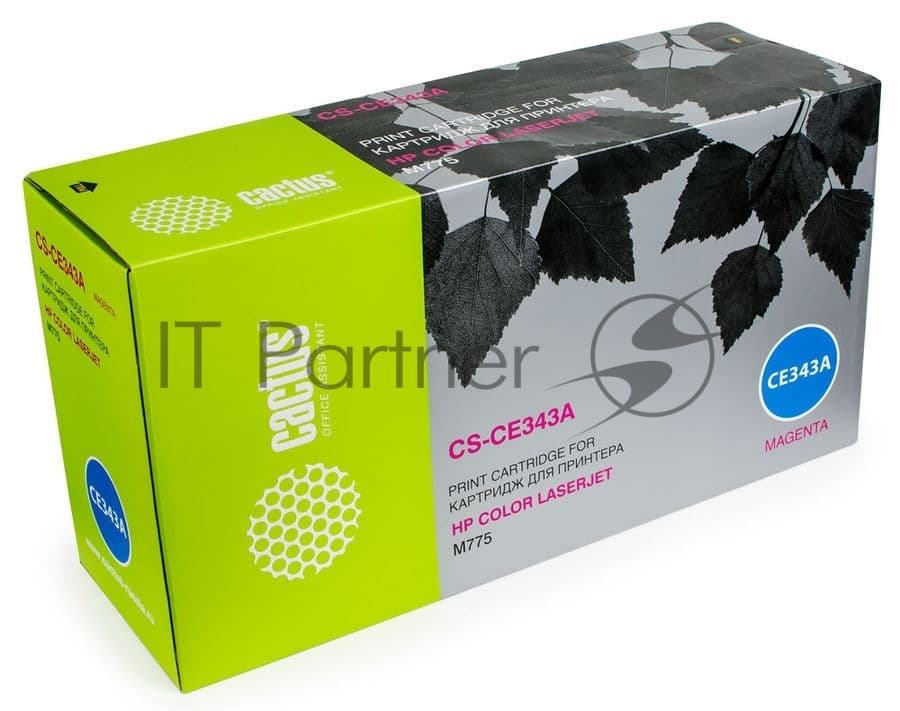 Картридж лазерный Cactus CS-CE343A CE343A пурпурный (16000стр.) для HP CLJ M775
