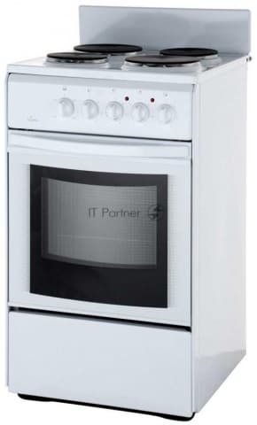 Плита электрическая Flama AE 1402 W белый, конфорок 4 шт, духовка 50 л, 50 см x 85 см x 60 см