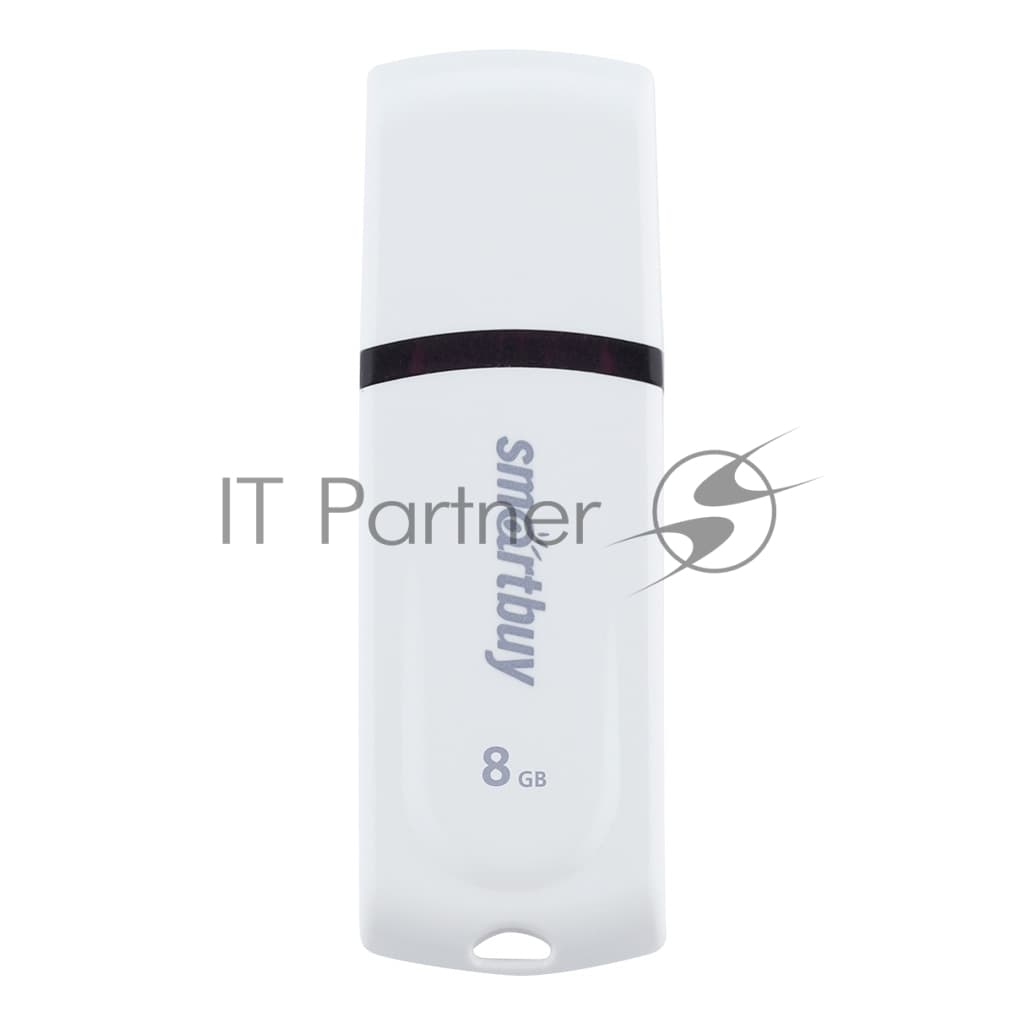Флешка USB Smartbuy Paean (SB8GBPN-W), 8Gb, USB 2.0, R/W 15/5, белый