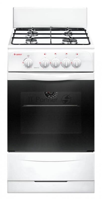 Плита газовая Gefest ПГ 3200-08 белый, конфорок 4 шт, духовка 42 л, 50 см x 85 см x 53 см