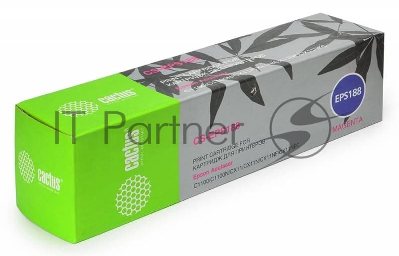 -/ Картридж лазерный Cactus CS-EPS188 S050188 пурпурный (4000стр.) для Epson AcuLaser C1100/C1100N/CX11