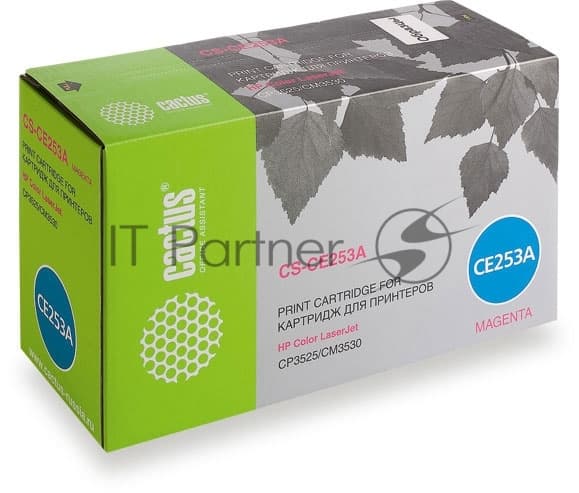 -/ Картридж лазерный Cactus CS-CE253A CE253A пурпурный (7000стр.) для HP CLJ CP3525/ CM3530
